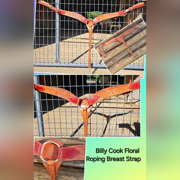Billy Cook Floral Roping Breast Strap - Picture 1 of 1